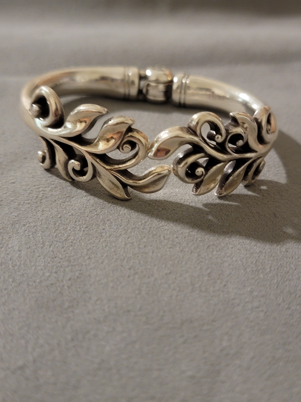 Brighton Silver Leaf Motif Cuff Bracelet